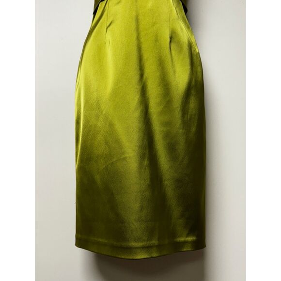 NWT DAVID MEISTER Green Halter Cocktail Dress, Sz 4 - Picture 4 of 13